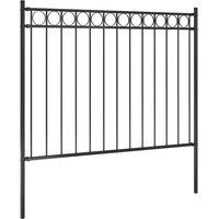 Berkfield Home Garden Fence Steel 1.7x1.2 m Black
