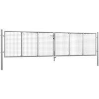 Berkfield Home Garden Gate Galvanised Steel 415x125 cm Silver