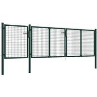 Berkfield Home Garden Gate Steel 400x100 cm Green