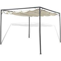 Berkfield Home Garden Gazebo with Retractable Roof Canopy in Beige