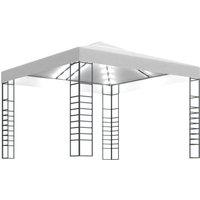Berkfield Home Garden Marquee with LED String Lights 3x3 m White