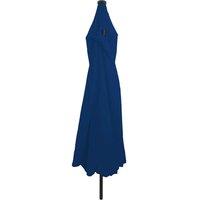 Berkfield Home Garden Parasol with LED Lights 395x245 cm Azure Blue | Size: 395x245 cm