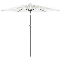 Berkfield Home Garden Parasol with Steel Pole White 223x223x213 cm | Size: 223 x 223 x 213 cm