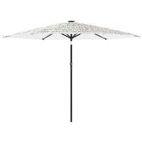 Berkfield Home Garden Parasol with Steel Pole White 288x288x225 cm | Size: 288 x 288 x 225 cm