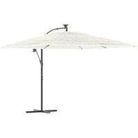 Berkfield Home Garden Parasol with Steel Pole White 290x290x238 cm | Size: 290 x 290 x 238 cm