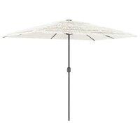 Berkfield Home Garden Parasol with Steel Pole White 300x200x250 cm | Size: 300 x 200 x 250 cm