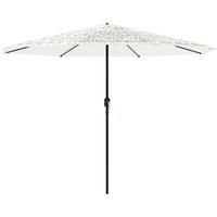 Berkfield Home Garden Parasol with Steel Pole White 324x324x247 cm | Size: 324 x 324 x 247 cm