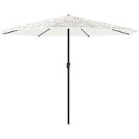 Berkfield Home Garden Parasol with Steel Pole White 388x388x248 cm | Size: 388 x 388 x 248 cm