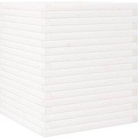 Berkfield Home Garden Planter White 60x60x68.5 cm Solid Wood Pine