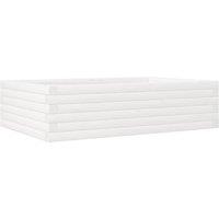 Berkfield Home Garden Planter White 90x60x23 cm Solid Wood Pine | Size: 90 x 60 x 23 cm