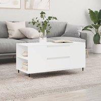 Berkfield Home Coffee Table White 102x44.5x50 cm Engineered Wood