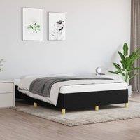 Berkfield Home Bed Frame Black 135x190 cm Double Fabric