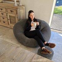 rucomfy Beanbags rucomfy Jumbo Cord Goliath - Giant Indoor Bean Bag Chair for Adults in Grey