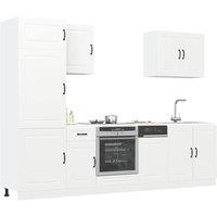 Berkfield Home 7 Piece Kitchen Cabinet Set Kalmar White Engineered Wood