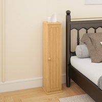 Costway Compact Tissue Cabinet 4-Tier Toilet Paper Holderw/Detachable Shelves in Natural