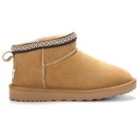 Aus Wooli Australia Altona Braid Ankle Boots in Brown | Size: 4