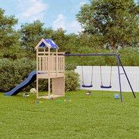 Berkfield Home Outdoor Playset Solid Wood Pine in Brown