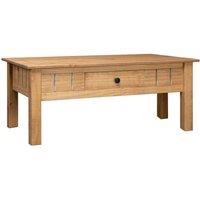 Berkfield Home Coffee Table 100x60x45 cm Solid Pine Wood Panama Range in Brown | Size: 100 x 60 x 45 cm