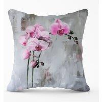Warren Reed - Designer Pink Orchids Cushions | Size: 60 cm x 60 cm