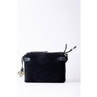 Lakeland Leather Women's 'Bridge' Leather Twin Pouch Cross Body Bag in Black