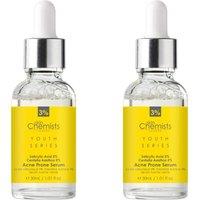 skinChemists Women's Youth Series Acne Prone Serum Salicylic Acid 2%, Centella Asiatica 3% 30ml x 2 Duo Pack in White