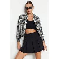 WOVCOR Women's Pleated Woven Mini Skirt in Black | Size: 10