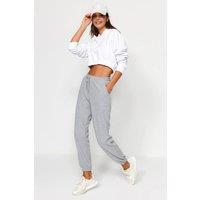 WOVCOR Women's High Waist Relaxed Fit Knit Joggers with Pocket Detail in Grey | Size: XL