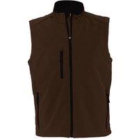 SOL'S Men's Rallye Soft Shell Bodywarmer Jacket in Chocolate | Size: Small