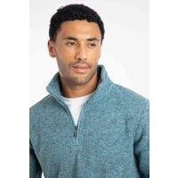 Weird Fish Men's Newport 1/4 Zip Ribbed Fleece in Light Blue | Size: 5XL