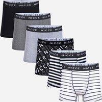 Nicce Men's 7-Pack Cotton Rich Boxer Briefs with Logo Waistband | Size: Small