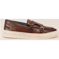 Oswin Hyde Men's Owen Monk Loafer Trainers in Brown | Size: 10