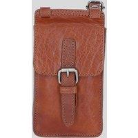 Ashwood Leather Men's 'Zeno' Real Leather Smartphone Bag in Tan