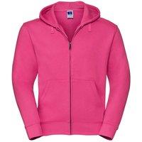 Russell Men's Authentic Full Zip Hoodie in Fuchsia | Size: Small