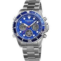 Akribos Men's Gilded Abyss 44mm Smart Quartz Diver in Blue