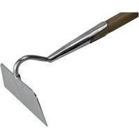 Faithfull Prestige Stainless Steel Draw Hoe Ash Handle in Silver