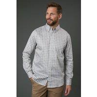 Maine Men's White Tile Print Long Sleeve Shirt | Size: 15 inches