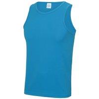 AWDis Men's Just Cool Sports Gym Plain Tank Vest Top in Duck Egg Blue | Size: XL