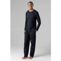 Tokyo Laundry Men's Cotton Crew Neck Pyjama Set in Black | Size: 2XL