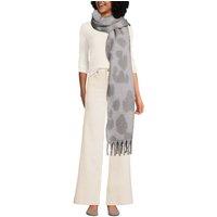Lands' End Women's Leopard Print Scarf in Grey