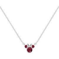 Disney Women's N905424SJUYL-16-PH Minnie Necklace in Silver