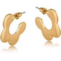 BIG METAL LONDON Women's CAMILLE SQUIGGLE HOOP EARRINGS in Gold | Size: 2 cm