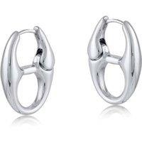 BIG METAL LONDON Women's SURPRISE ANCHOR CHAIN EARRINGS in Silver | Size: 2 cm