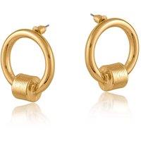 BIG METAL LONDON Women's FAY CIRCLE STUD EARRINGS in Gold | Size: 3 cm