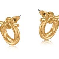 BIG METAL LONDON Women's LIMA KNOTTED STUD EARRINGS in Gold | Size: 2 cm