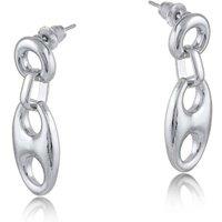 BIG METAL LONDON Women's SURPRISE ANCHOR CHAIN EARRINGS in Silver | Size: 3 cm