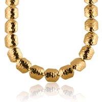BIG METAL LONDON Women's ARABELLA STATEMENT HEXAGON TILES NECKLACE in Gold | Size: 18 cm