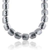 BIG METAL LONDON Women's ARABELLA STATEMENT HEXAGON TILES NECKLACE in Silver | Size: 18 cm
