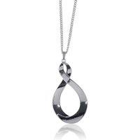 BIG METAL LONDON Women's SYLVANA INFINITY PENDANT NECKLACE in Silver | Size: 24 cm