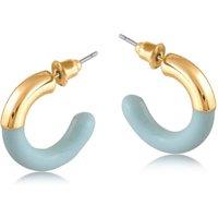 BIG METAL LONDON Women's SERINA TWO TONE ENAMELLED EARRINGS in Blue | Size: 2 cm