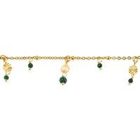 BIG METAL LONDON Women's LOLA STAINLESS STEEL BRACELET in Green | Size: 16 cm